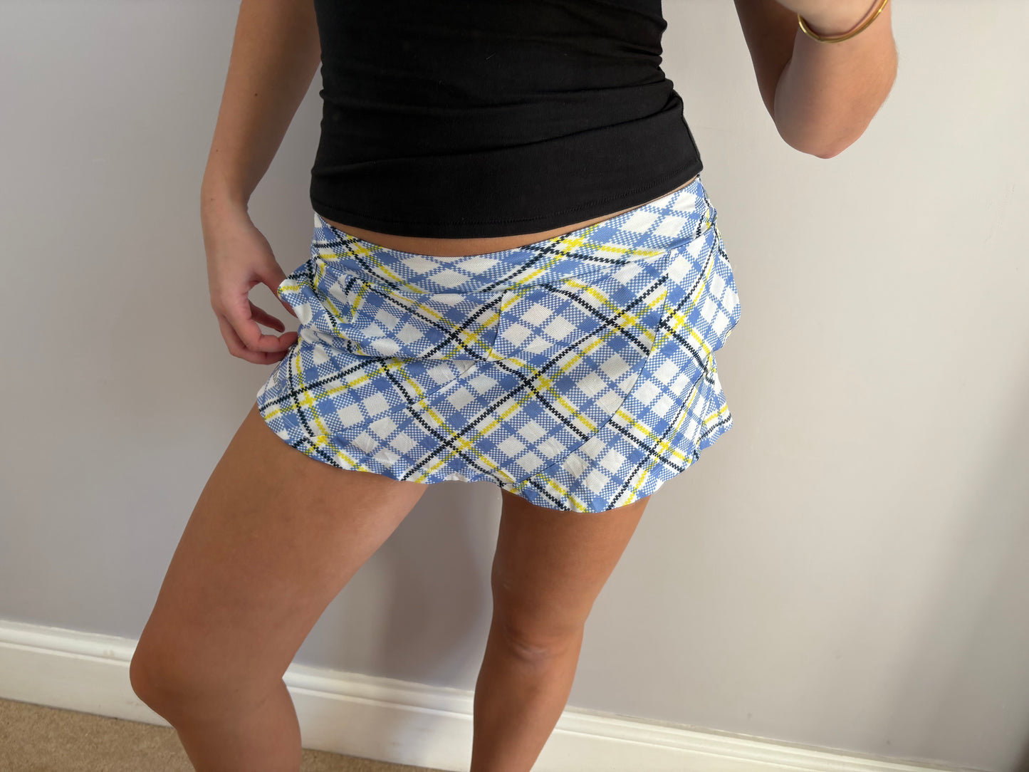 plaid mini skirt