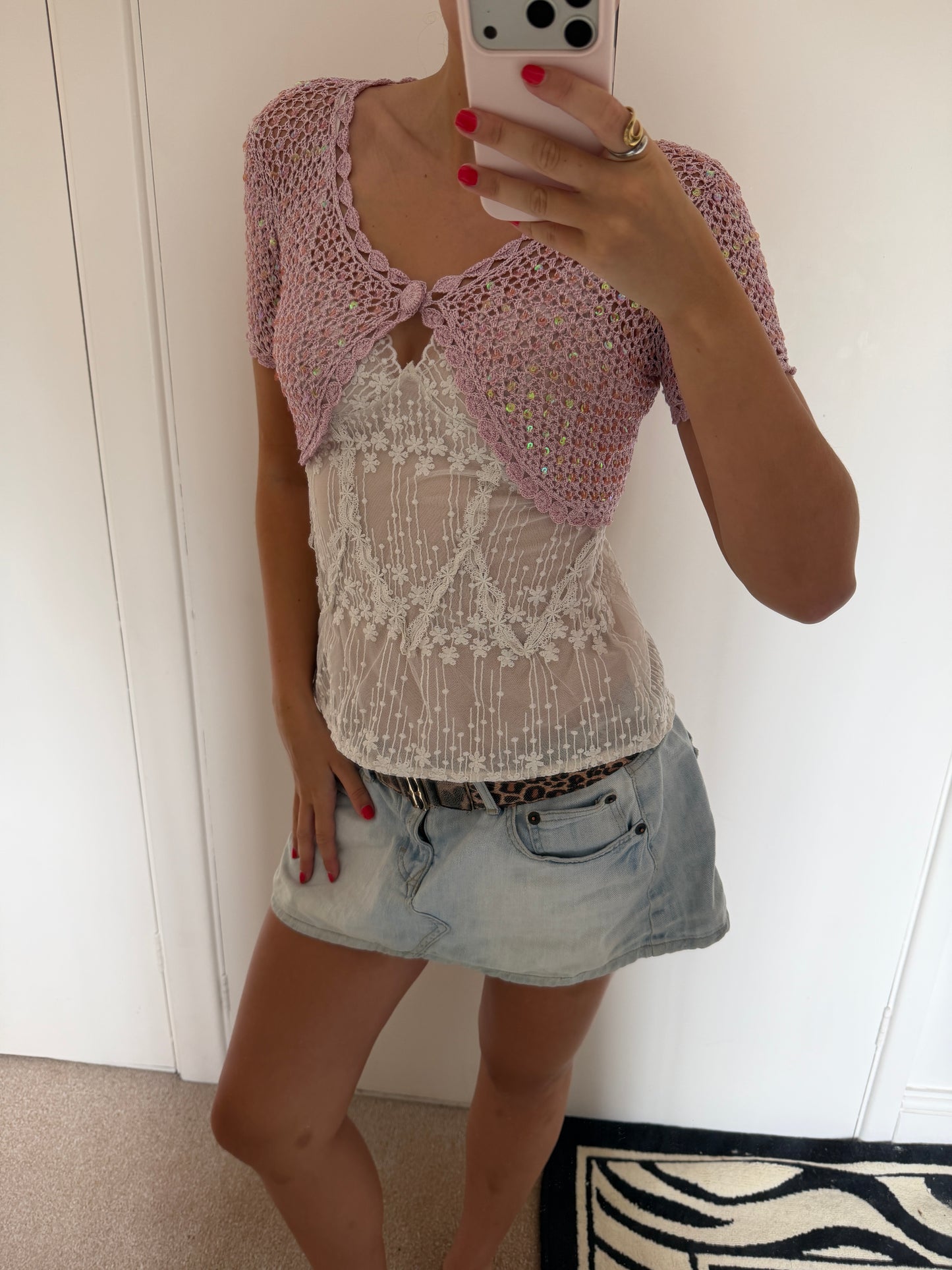 sequinned cardi