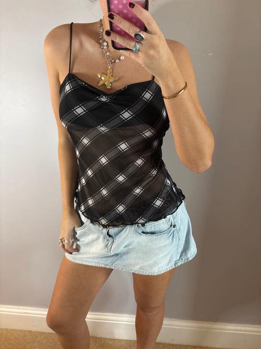checkered cami