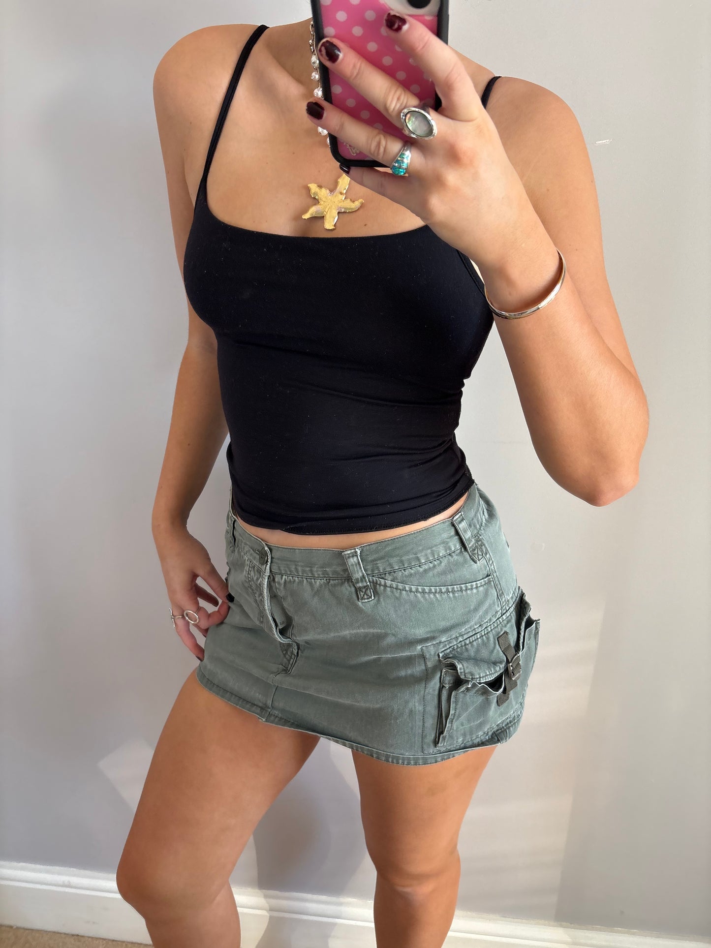 cargo mini skirt