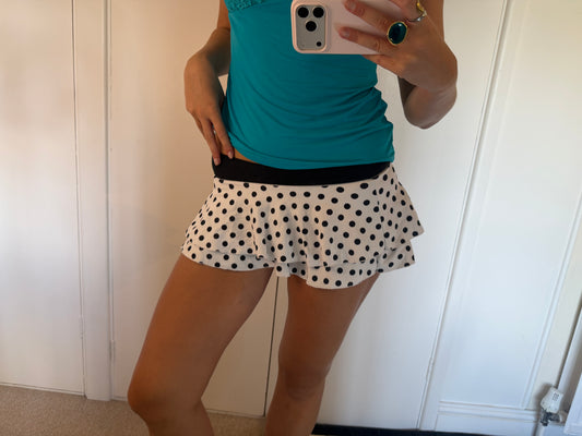 polka mini skirt