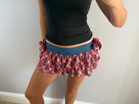 plaid mini skirt