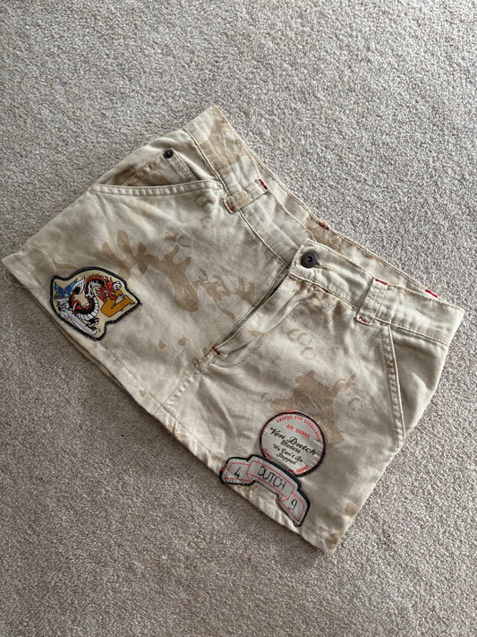 von dutch mini skirt