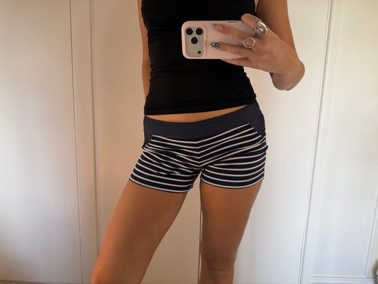 striped mini shorts