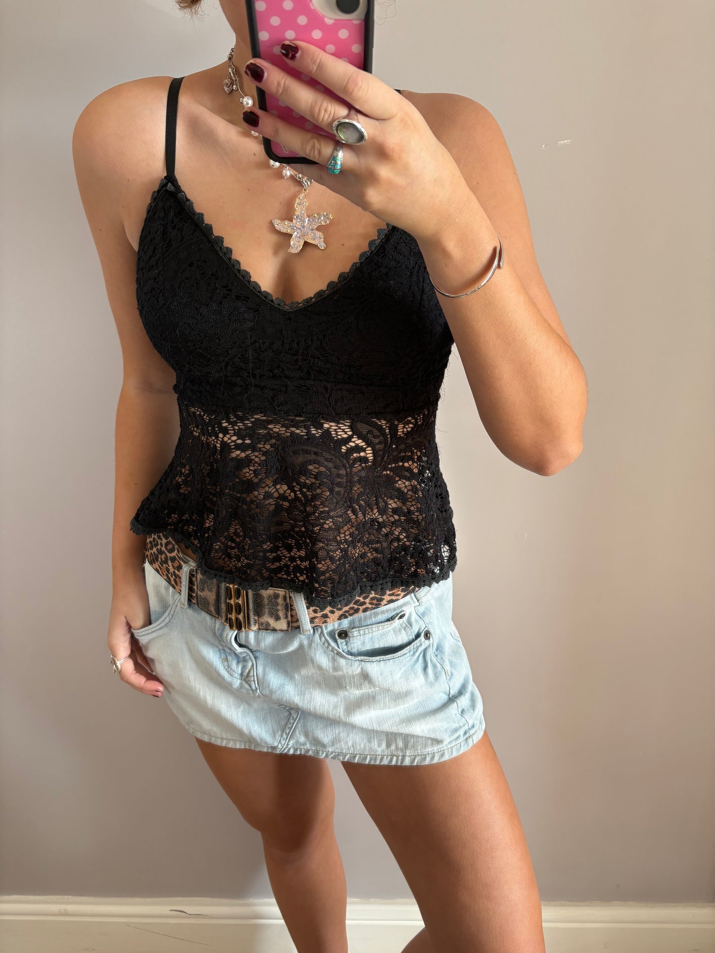 vintage crotchet cami