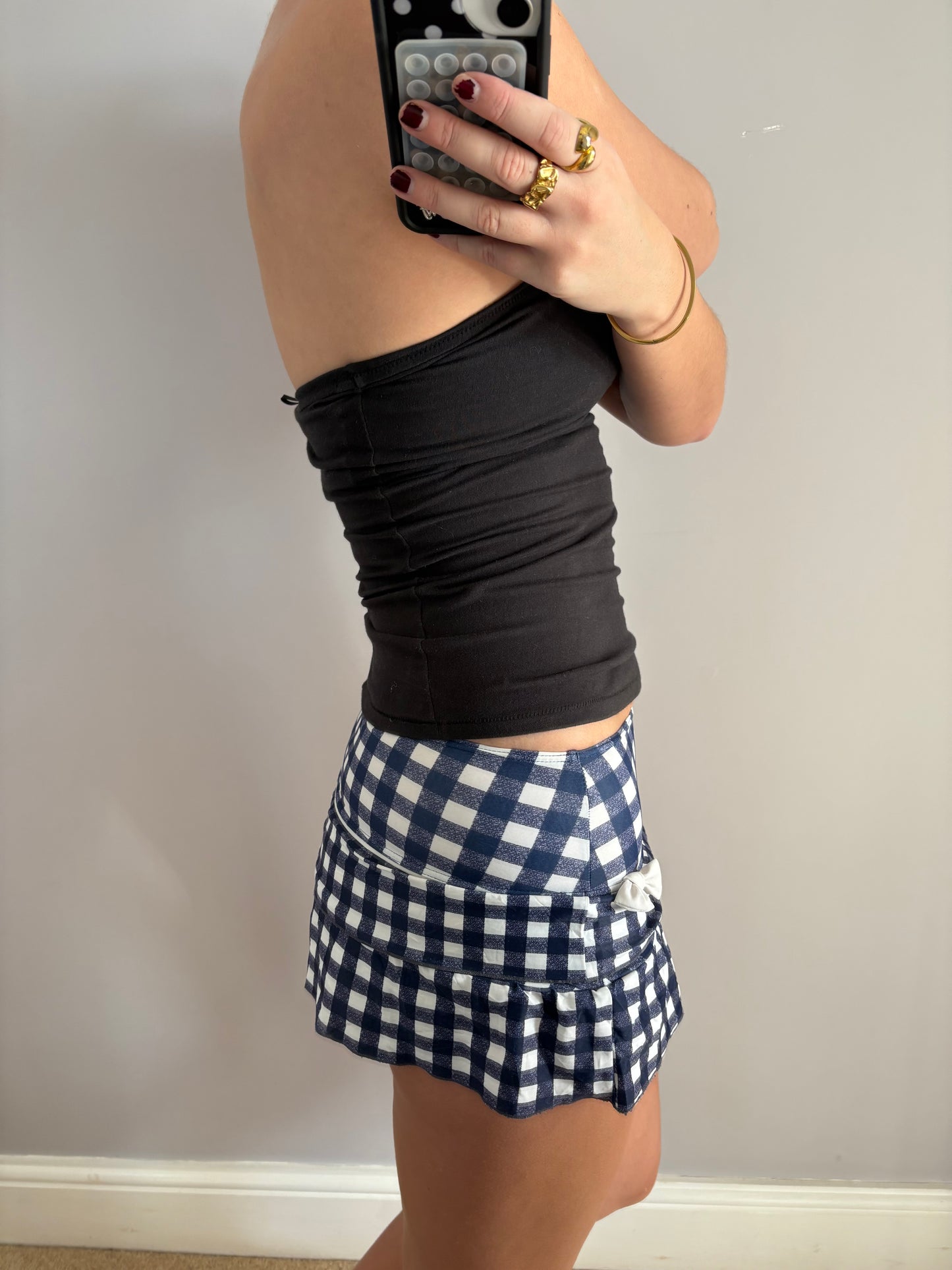 plaid micro mini skirt