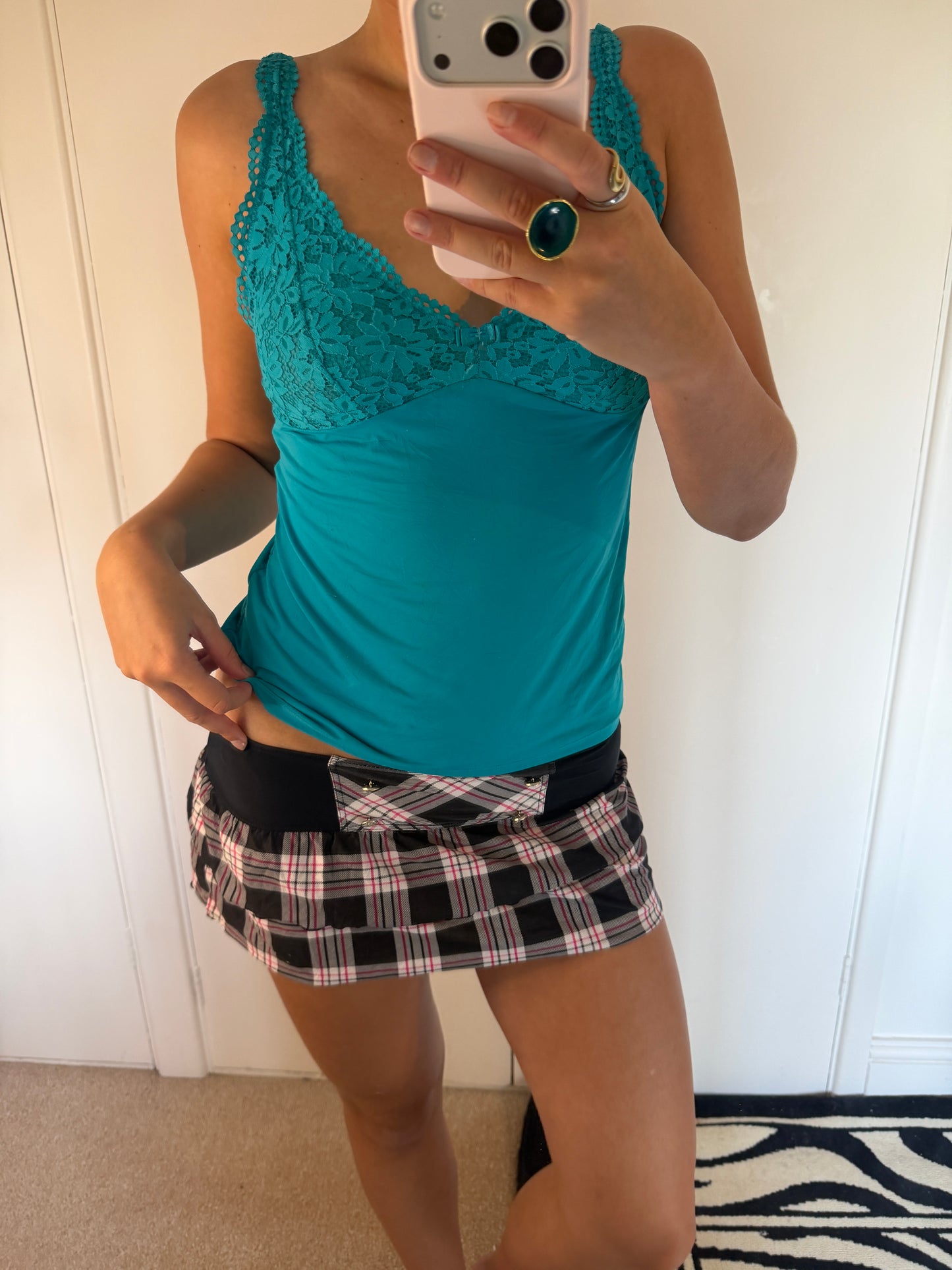 plaid mini skirt