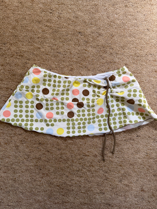 polka dot mini skirt