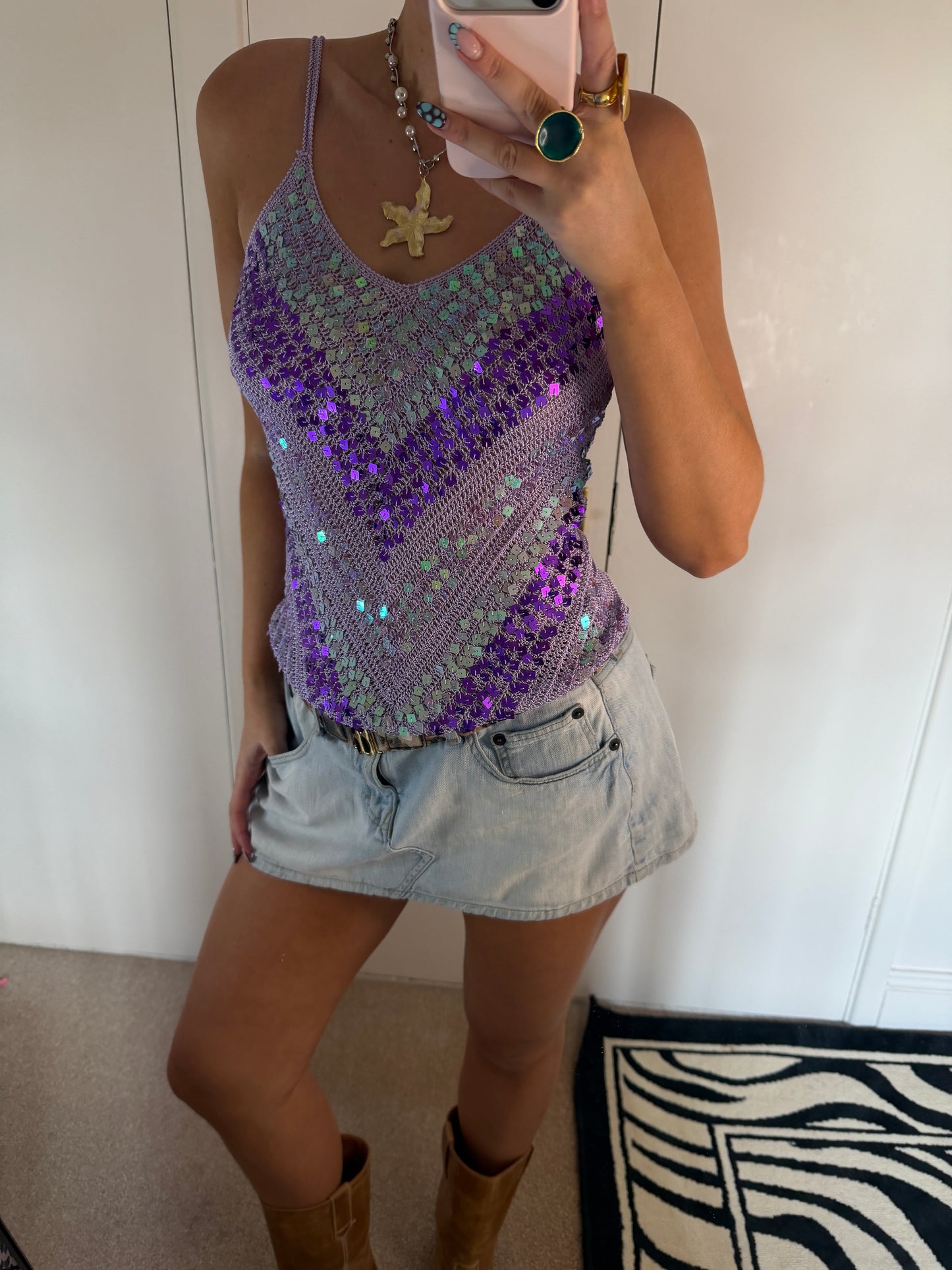 sequin cami