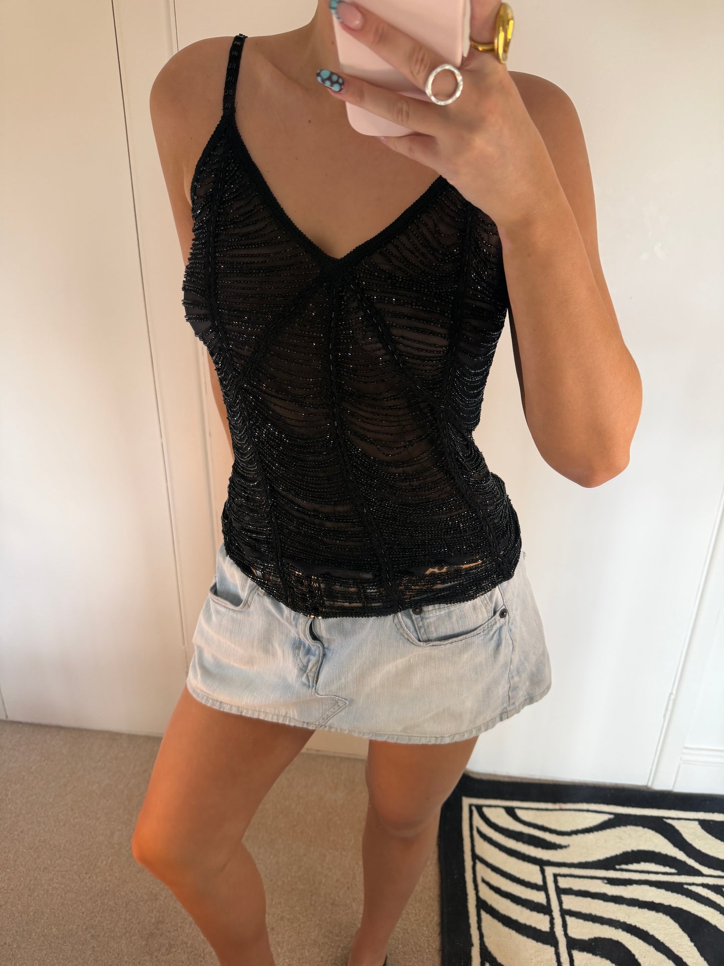 sequinned cami
