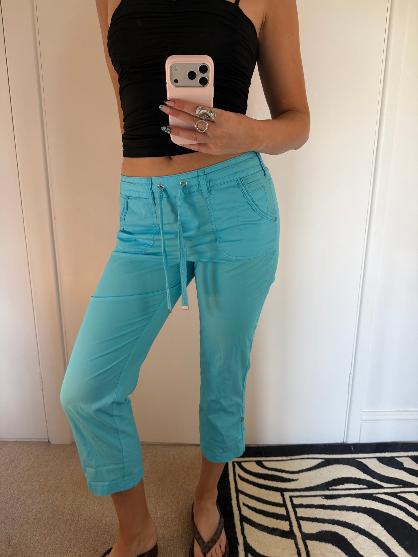 blue capris
