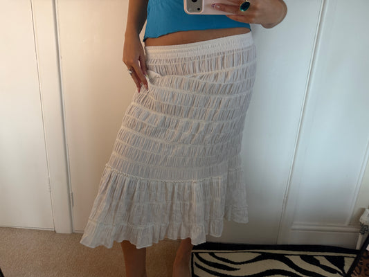 white skirt