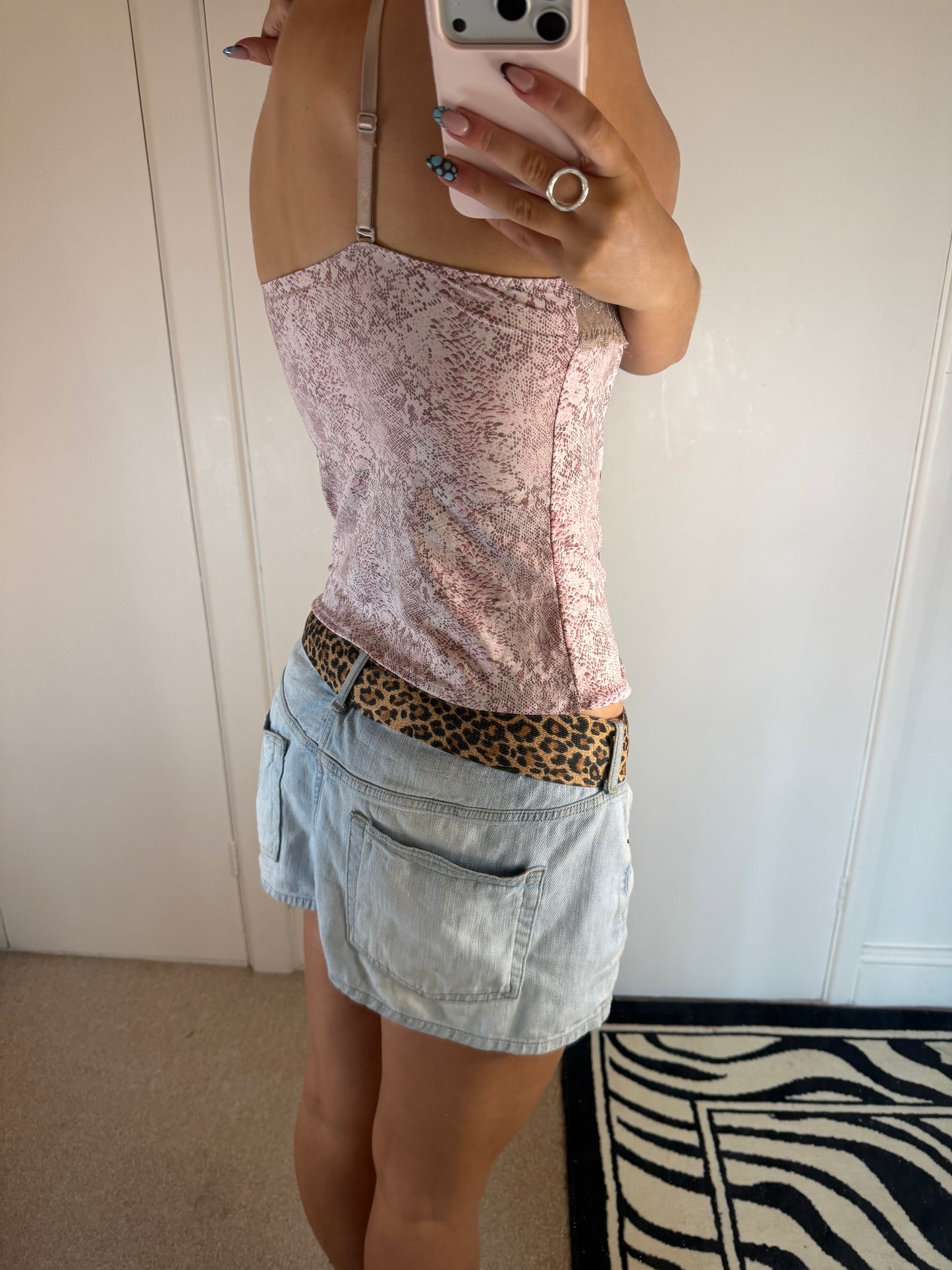 snakeskinned cami
