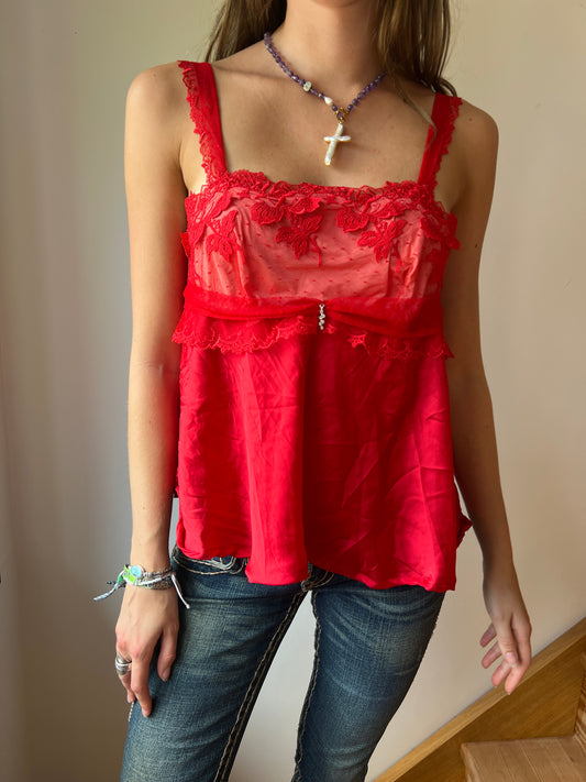 Red Laced Cami