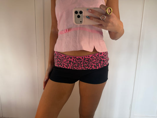 vs leopard mini shorts