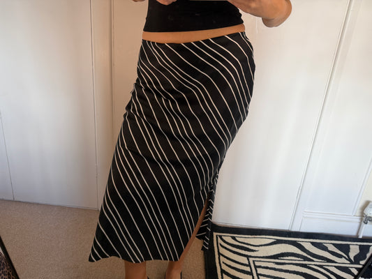 striped maxi skirt