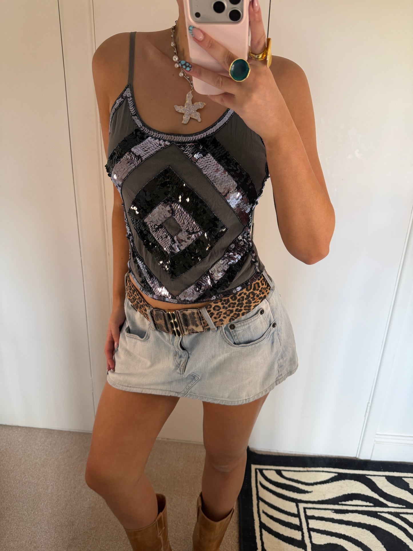 silver cami