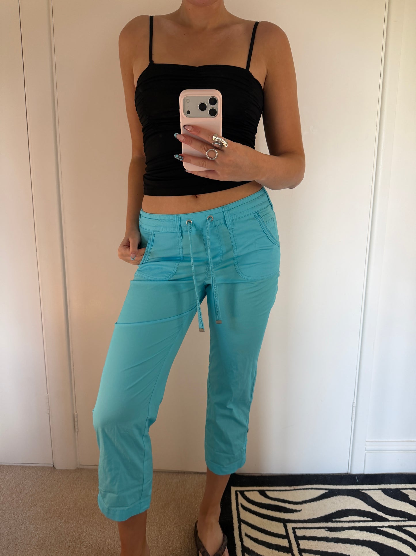 blue capris