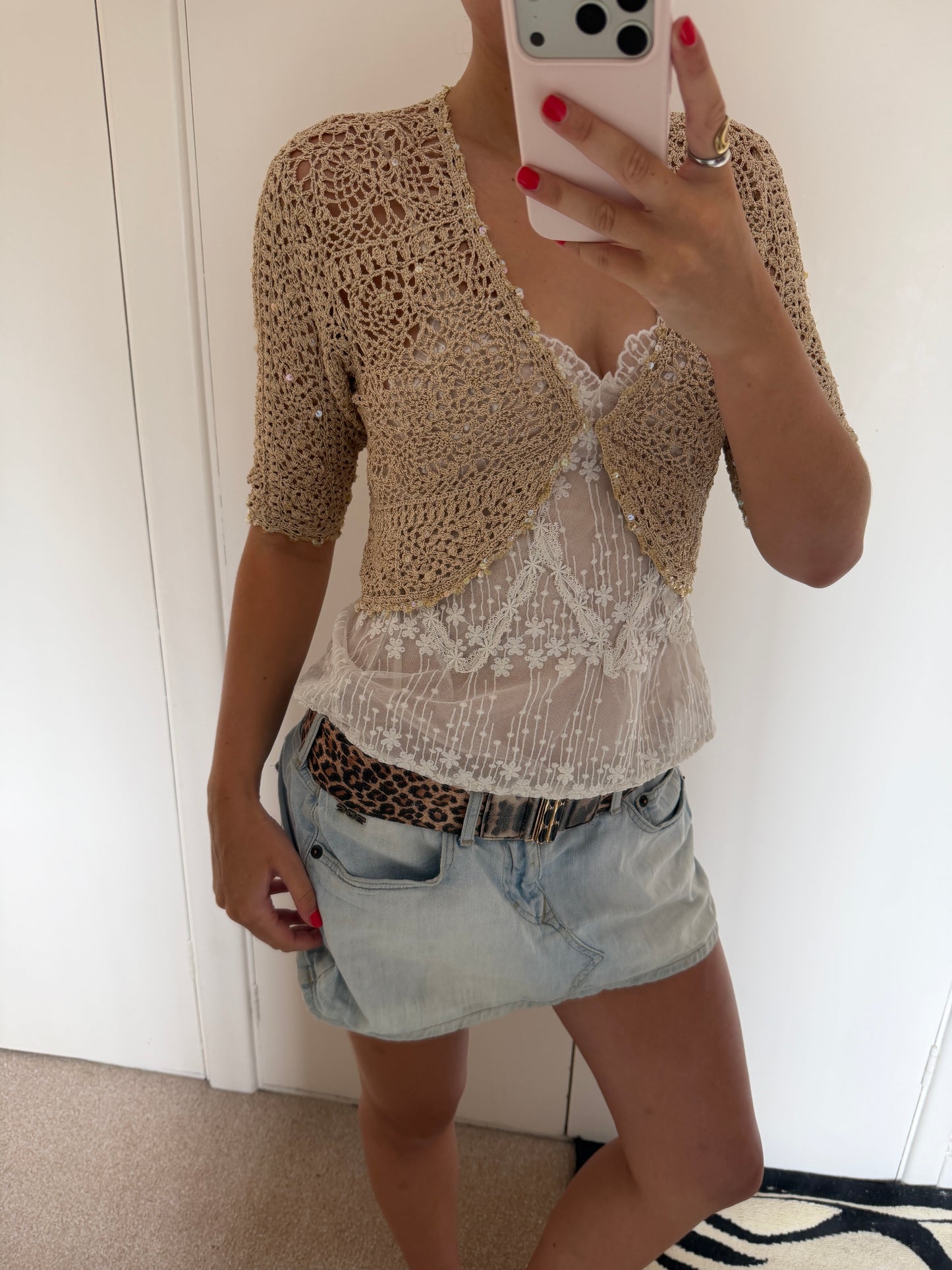 sequinned cardi
