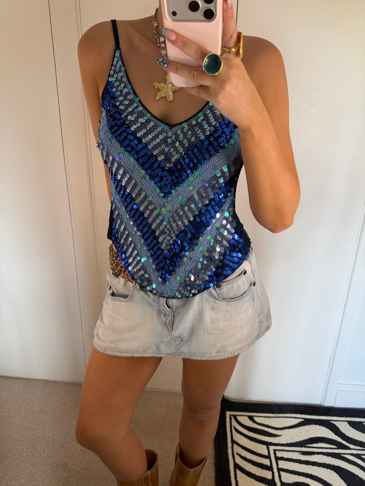 sequin cami