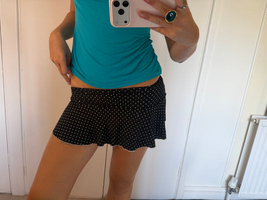 polka mini skirt