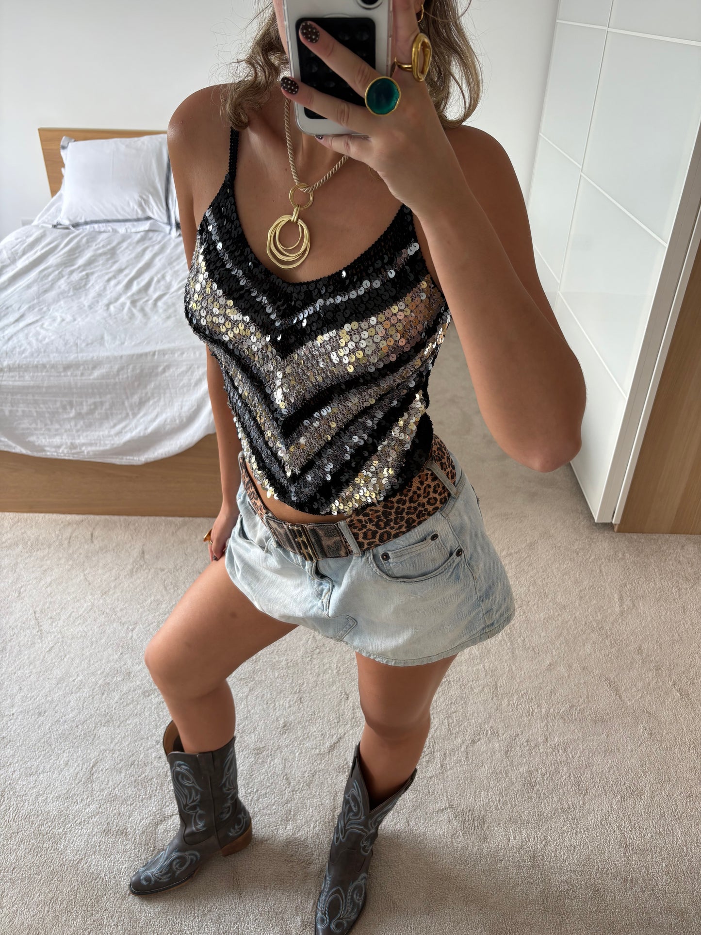 sequin cami