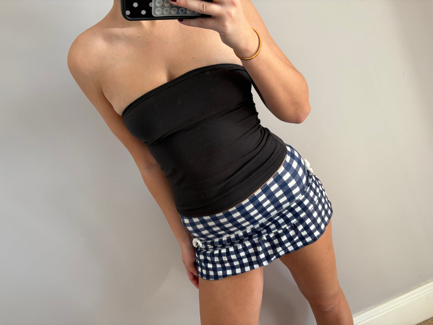 plaid micro mini skirt
