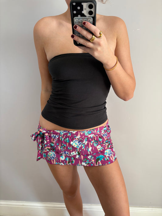 flower mini skirt