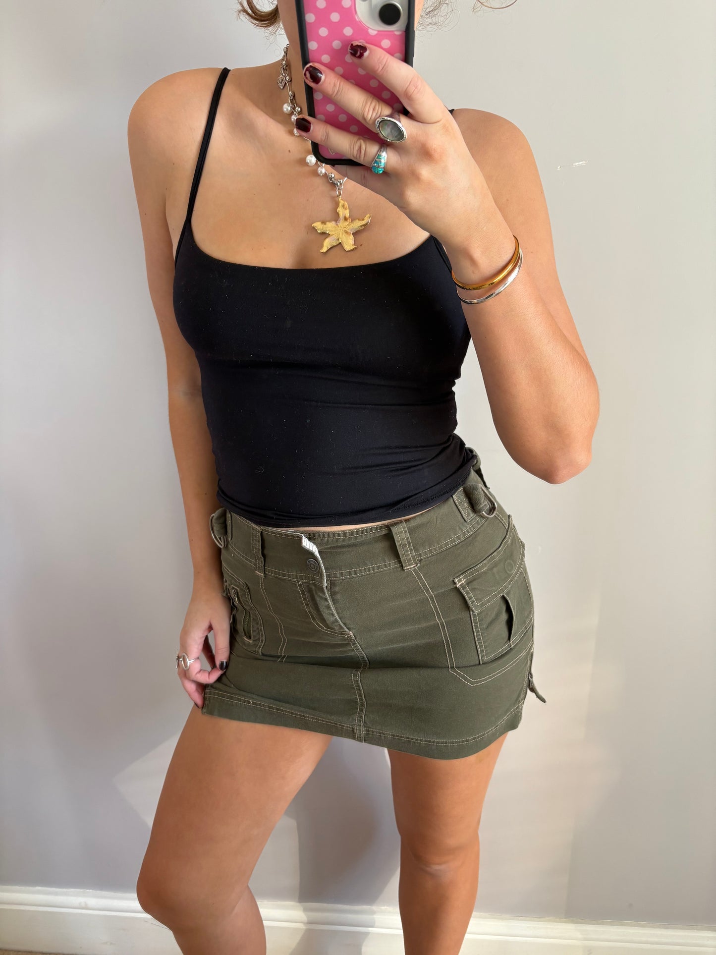 cargo mini skirt