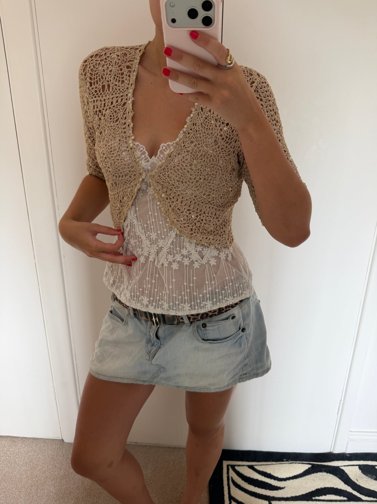 sequinned cardi
