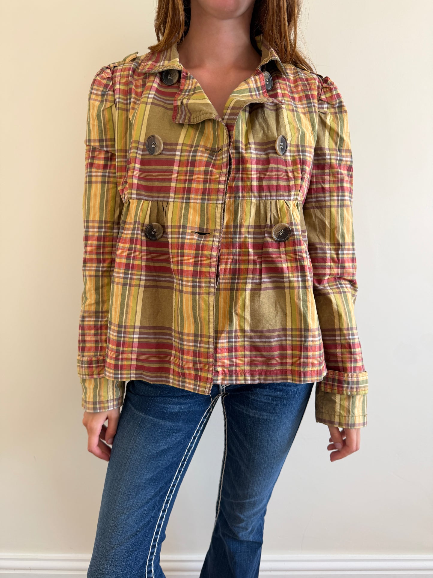 plaid roxy jacket