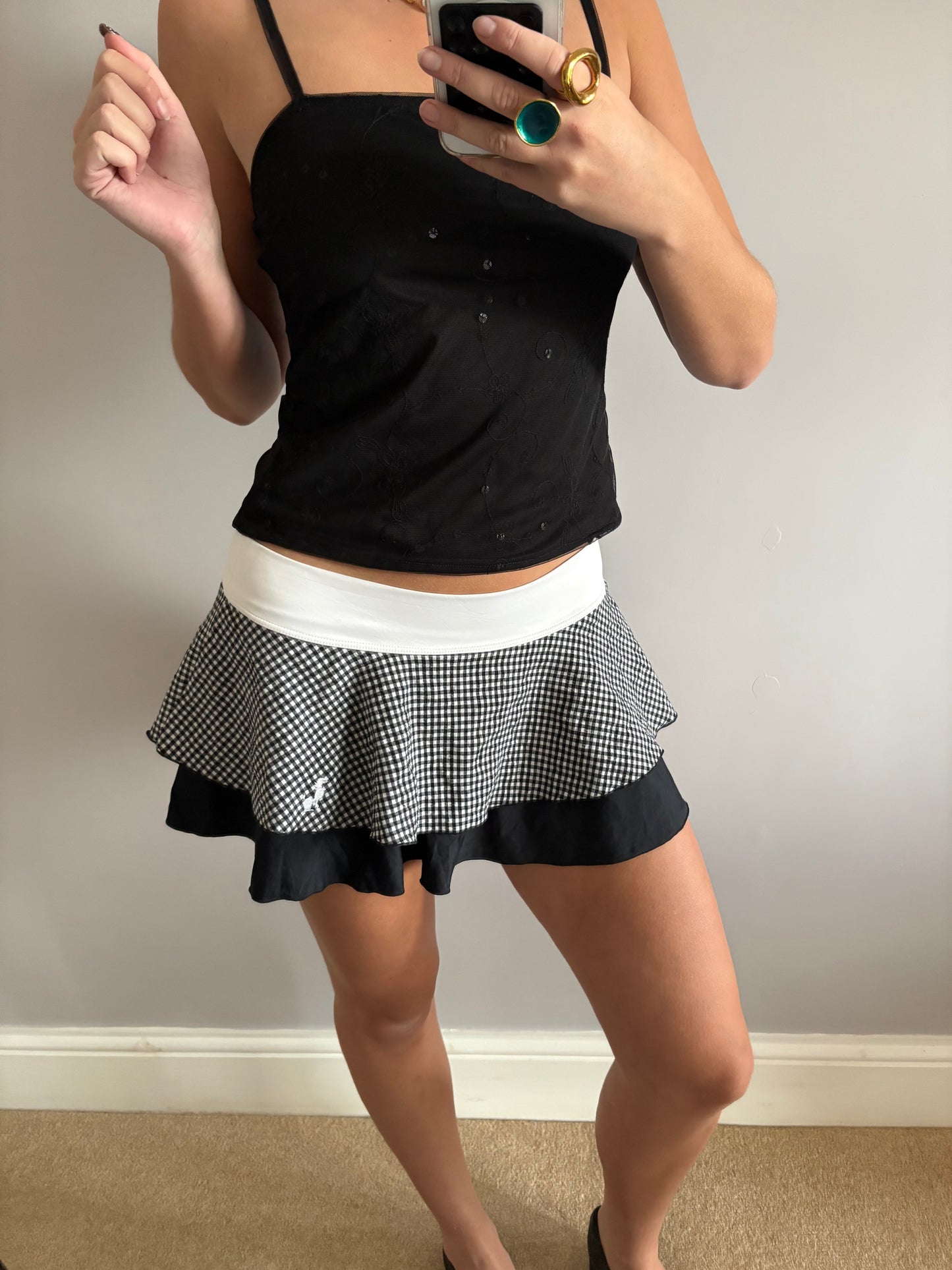 plaid mini skirt