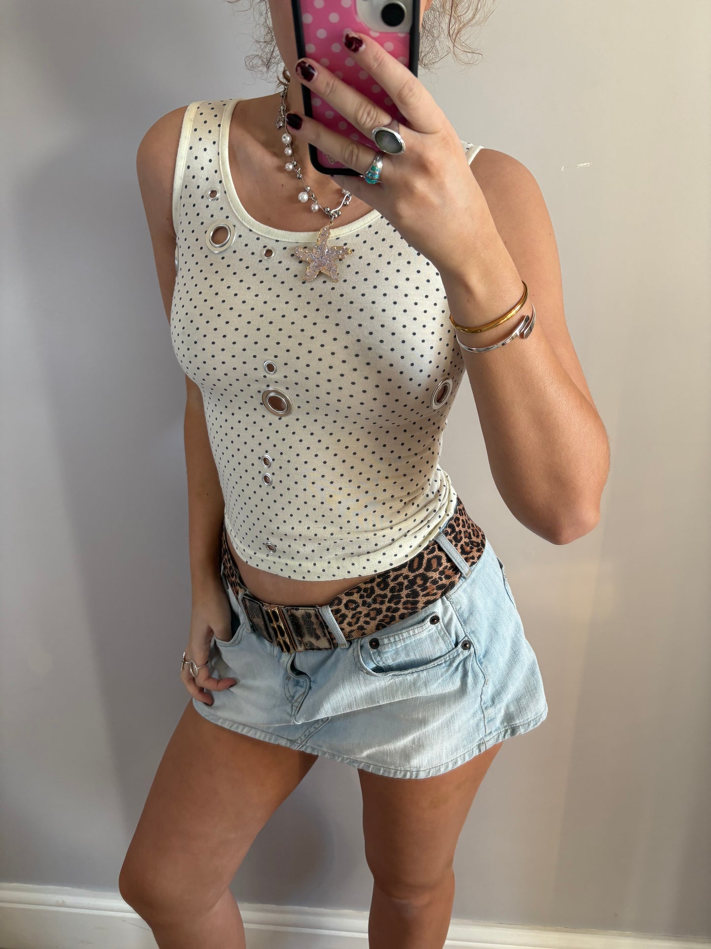 polka dot grommet top