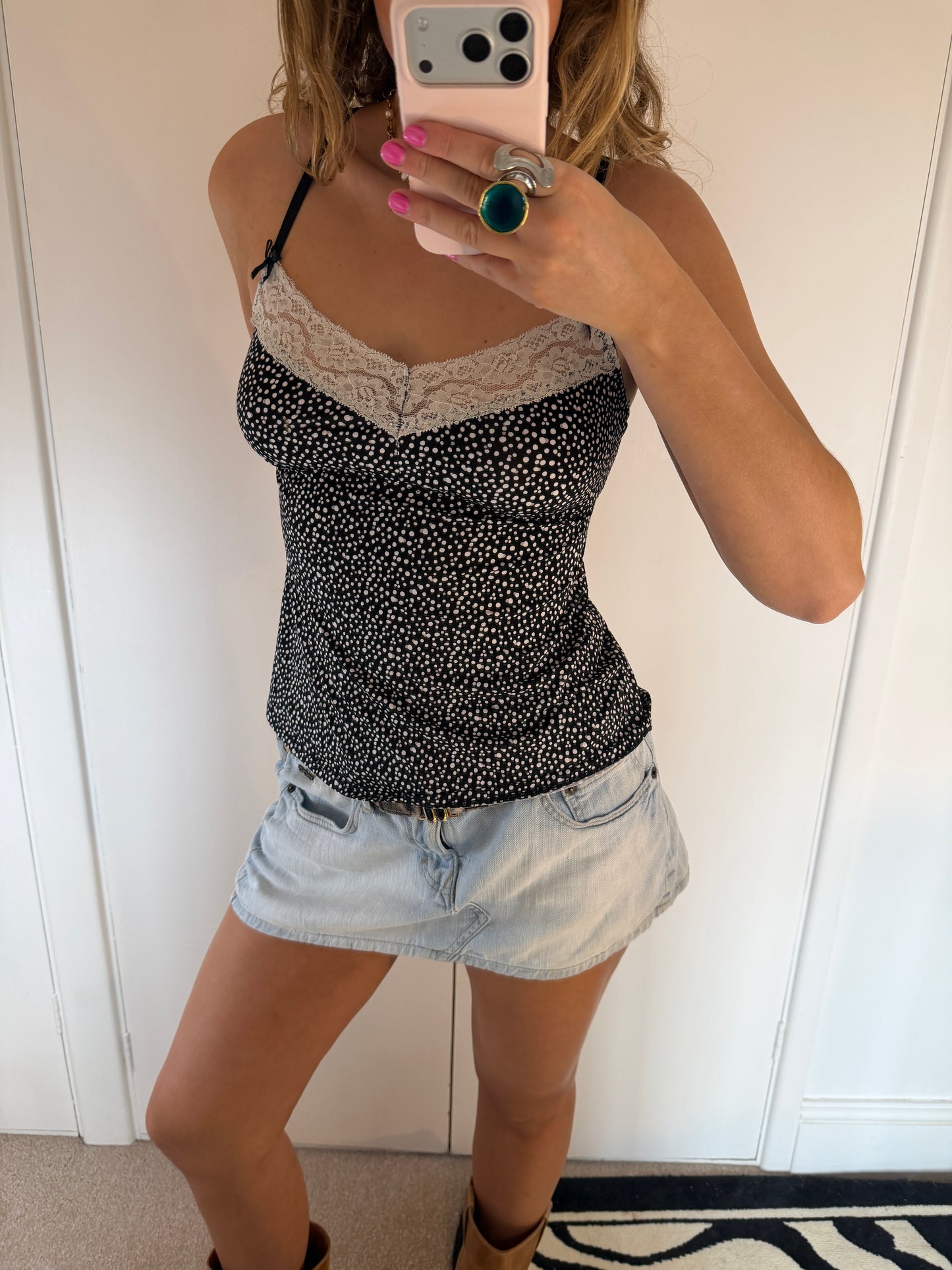 polka dot cami