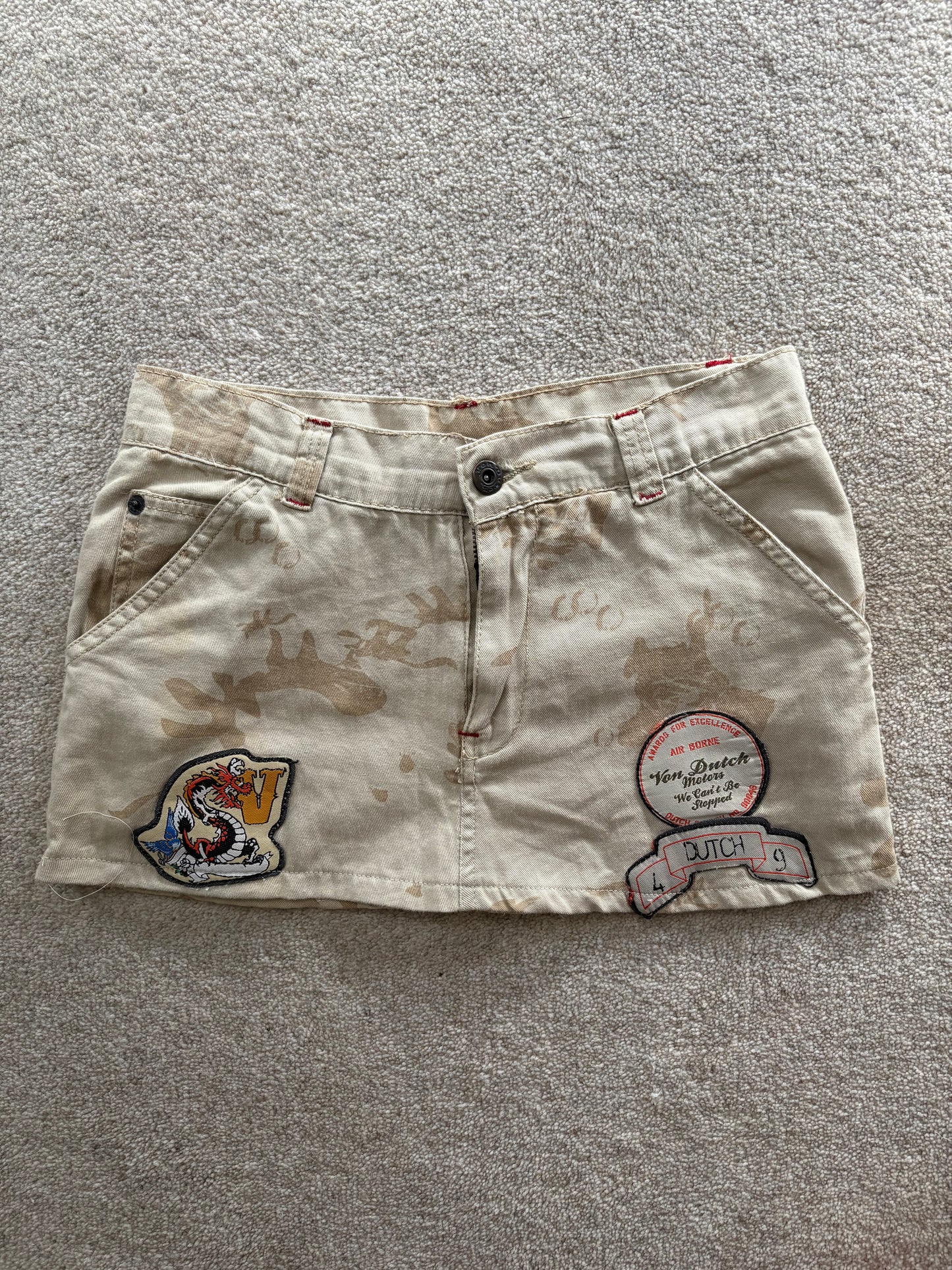 von dutch mini skirt