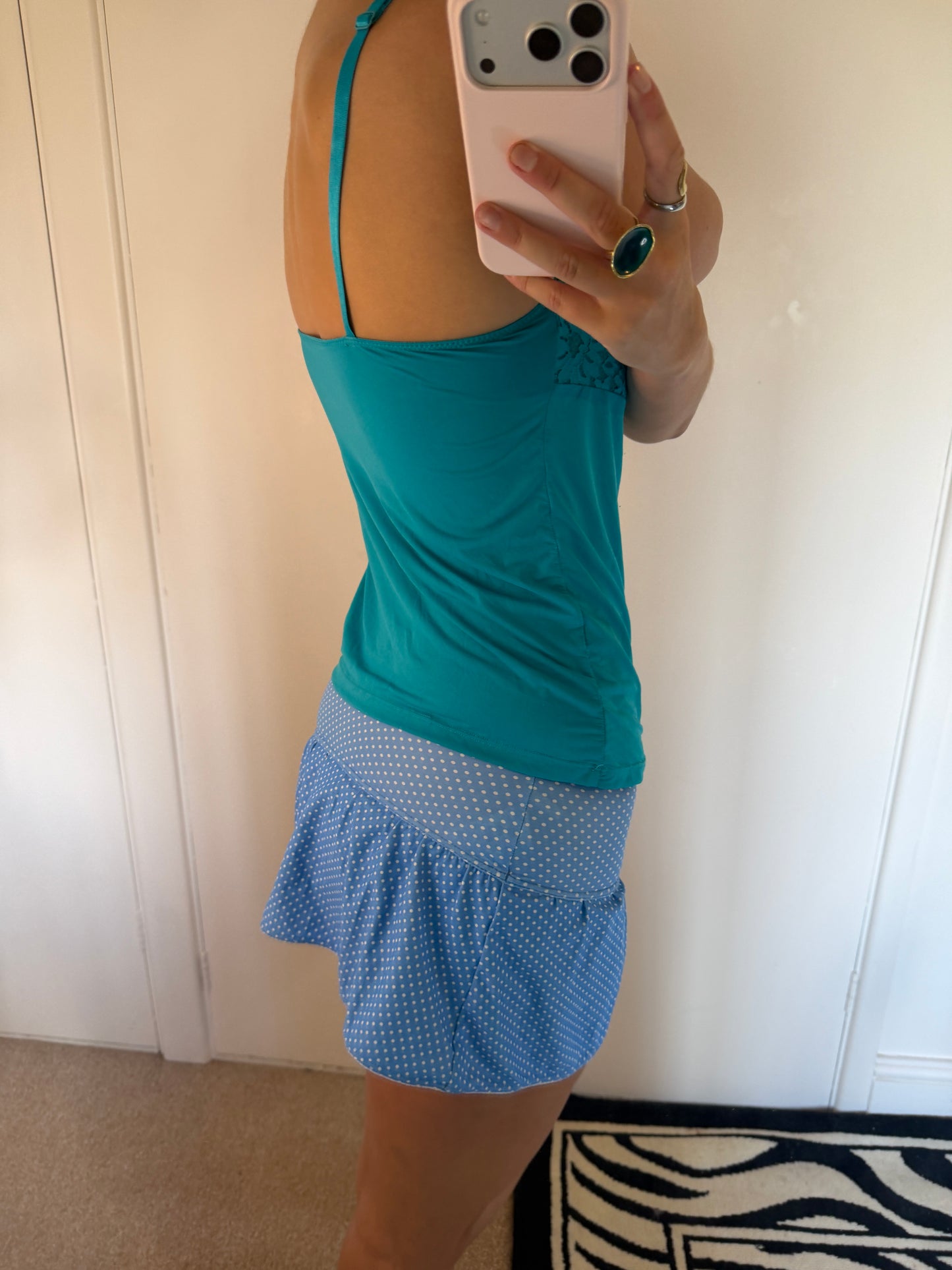polka mini skirt