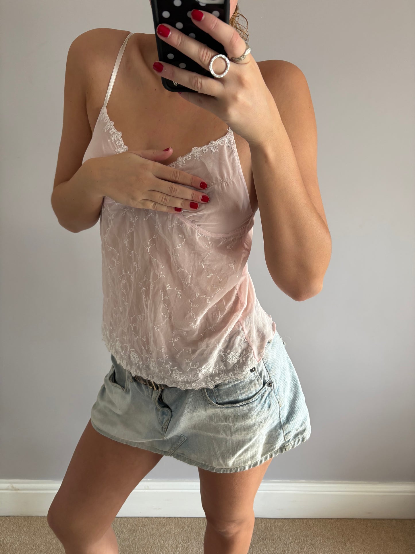 mesh cami top