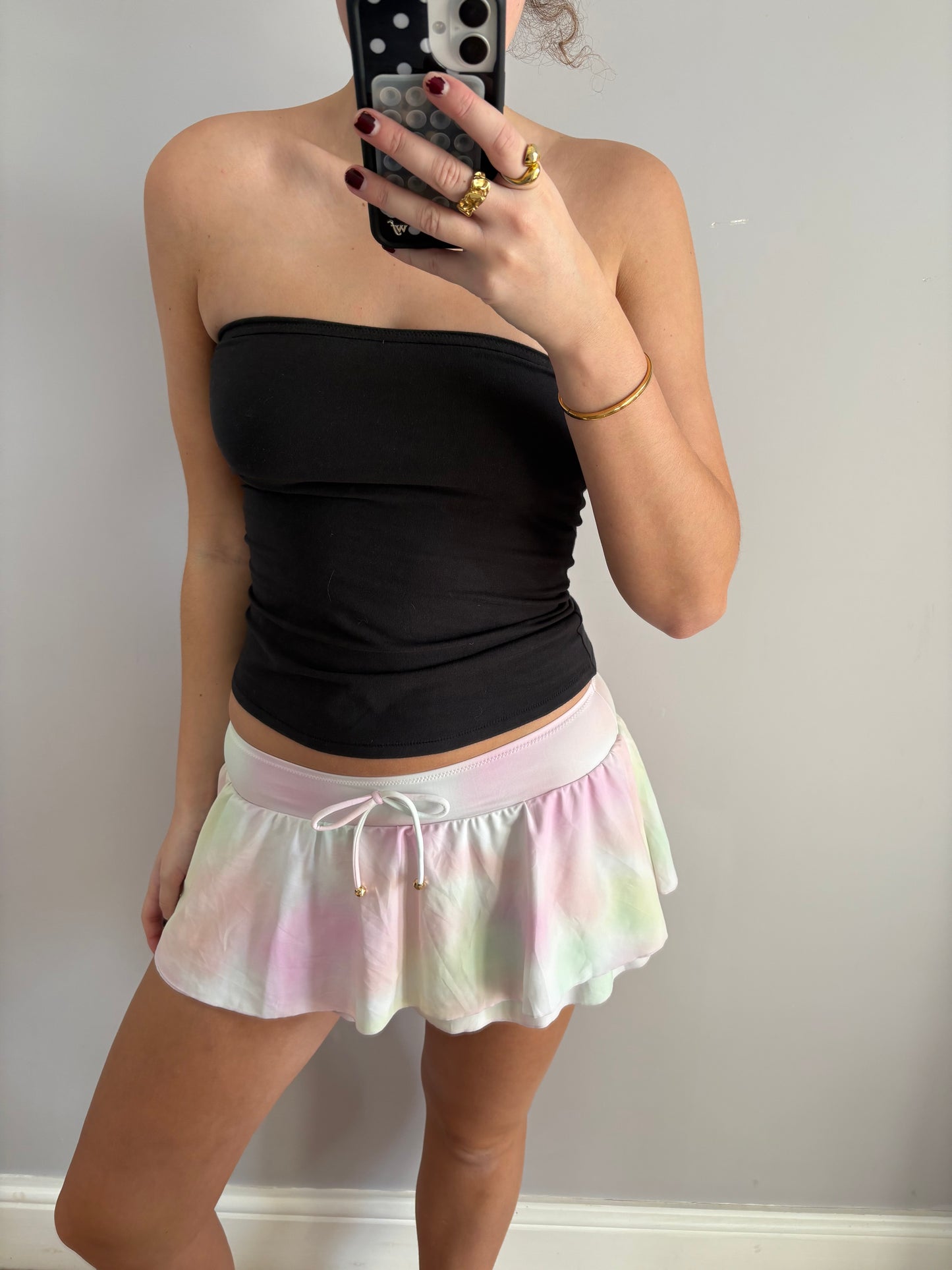 coquette mini skirt