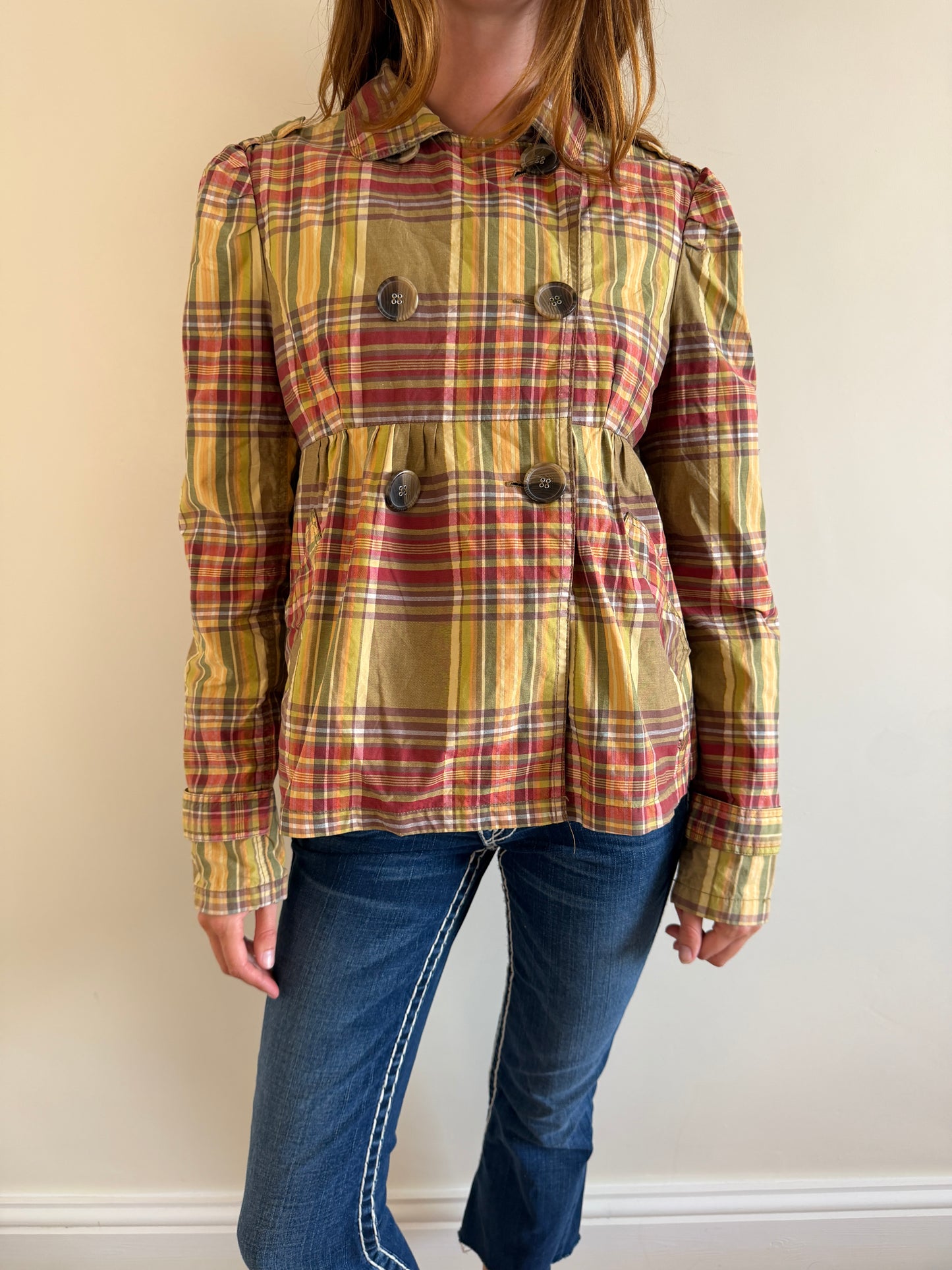 plaid roxy jacket