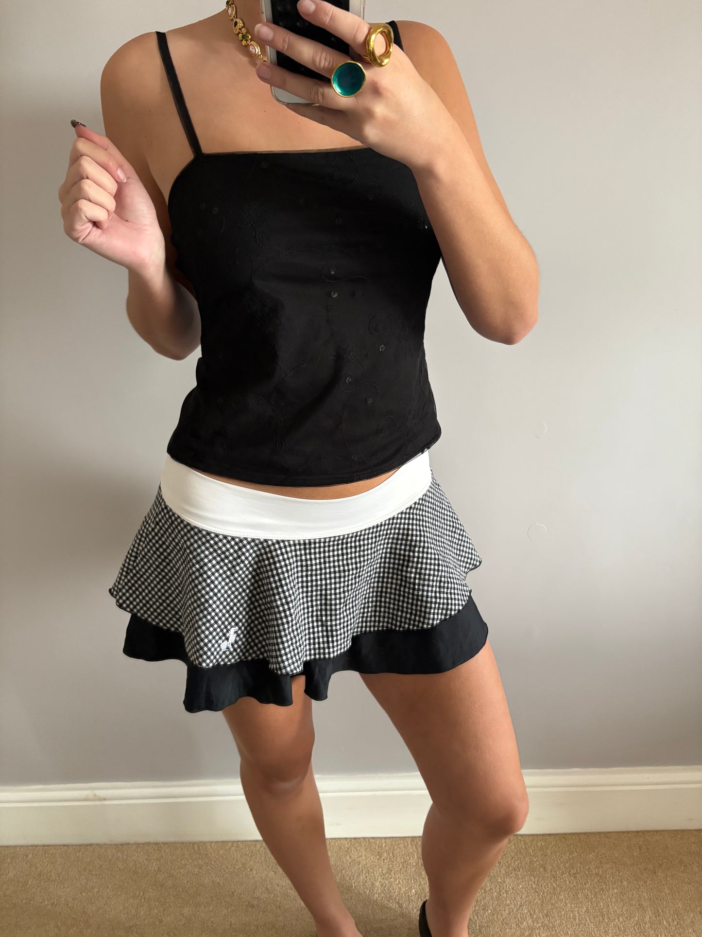 plaid mini skirt