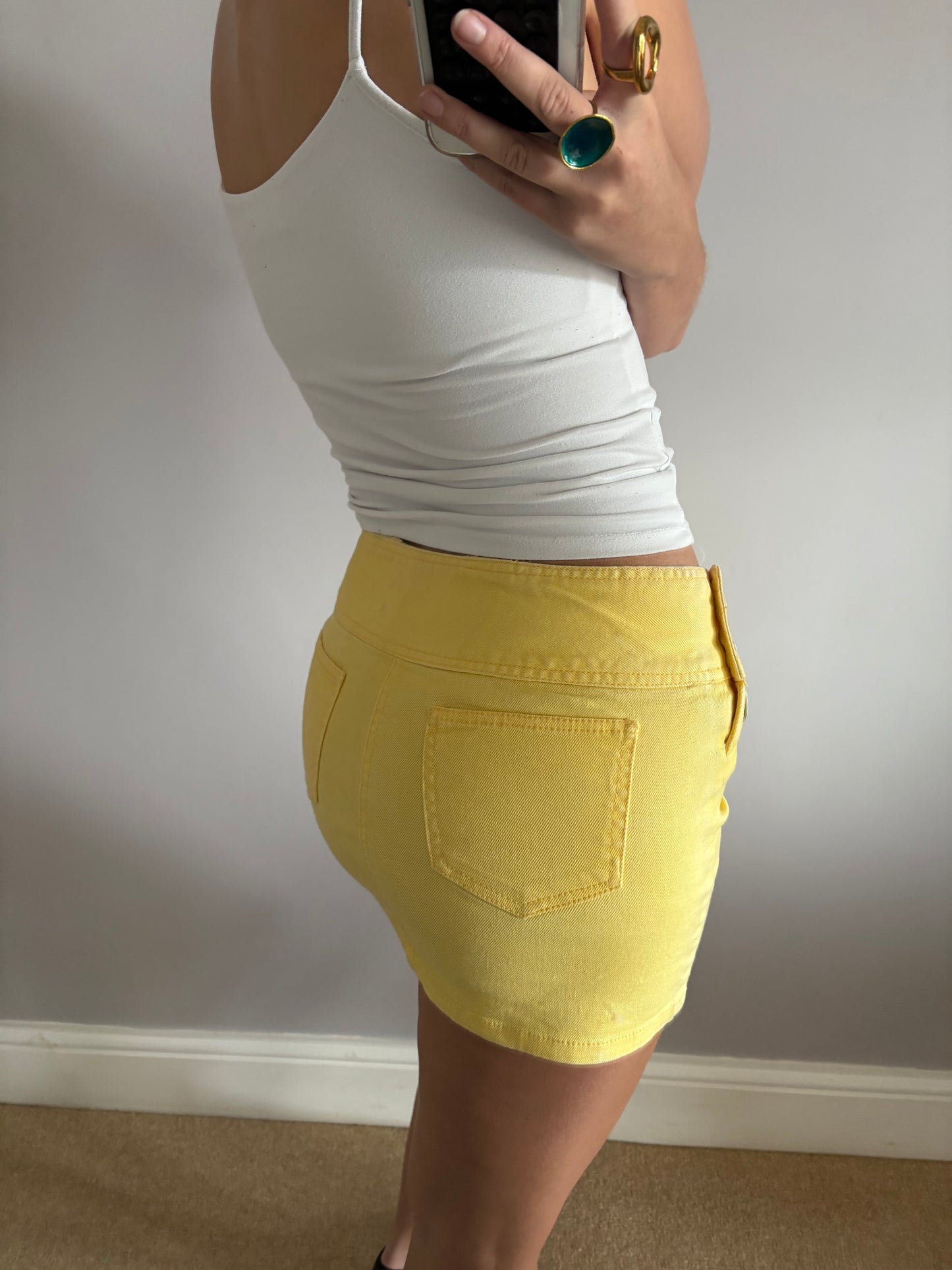 lemon mini skirt