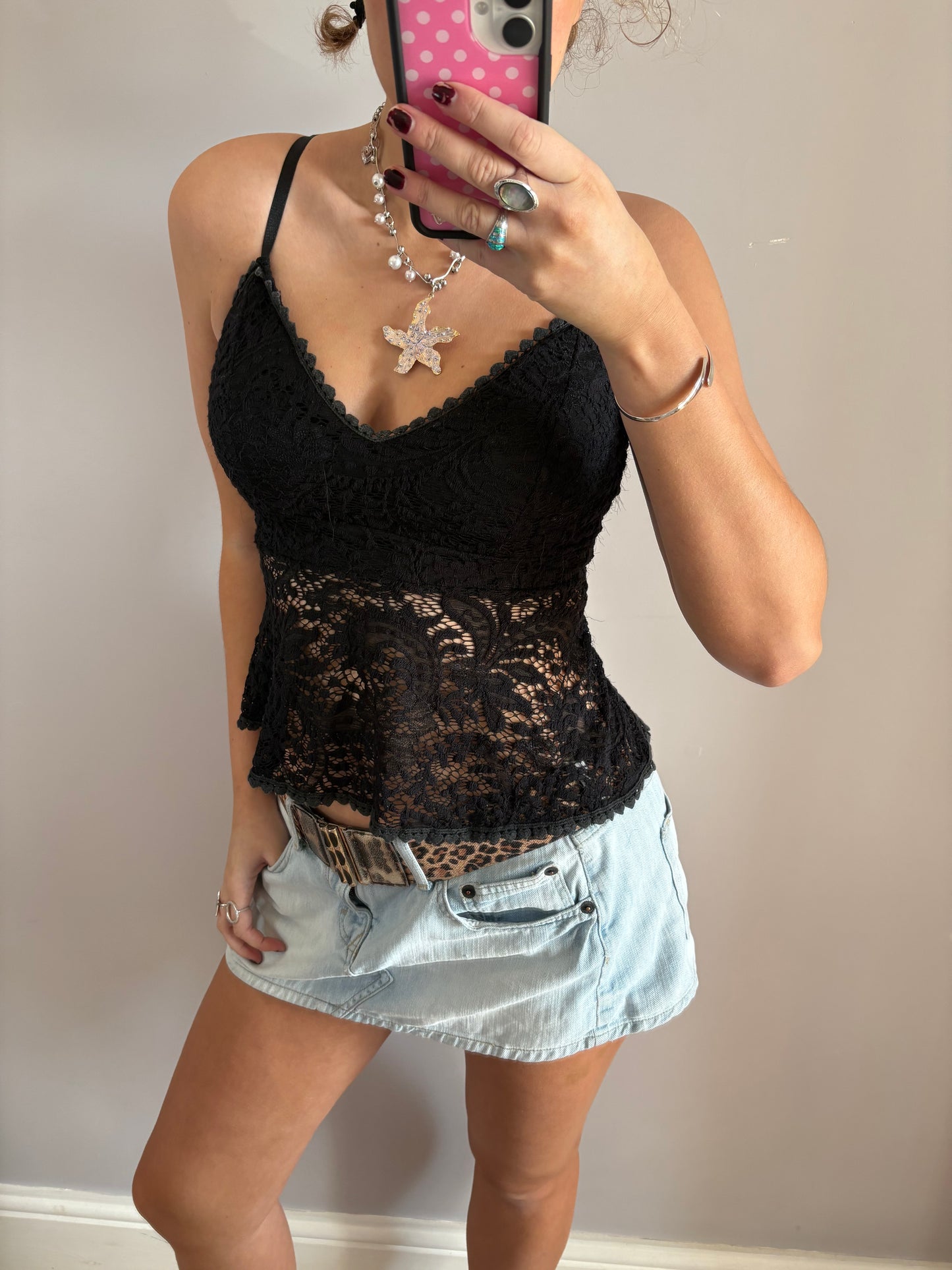 vintage crotchet cami