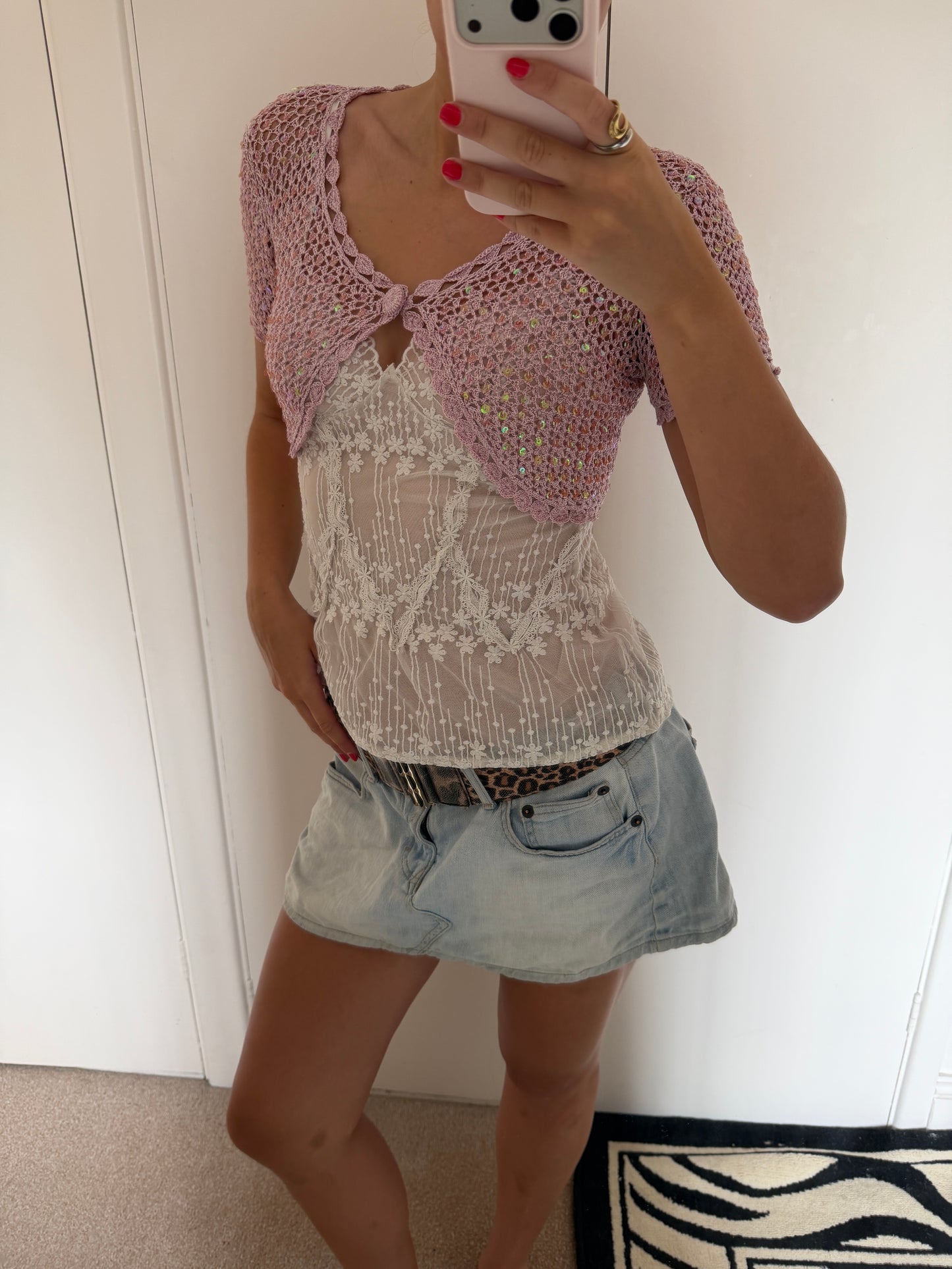 sequinned cardi