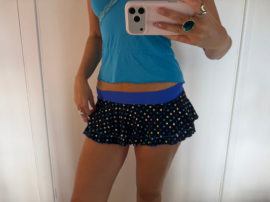 polka micro mini skirt
