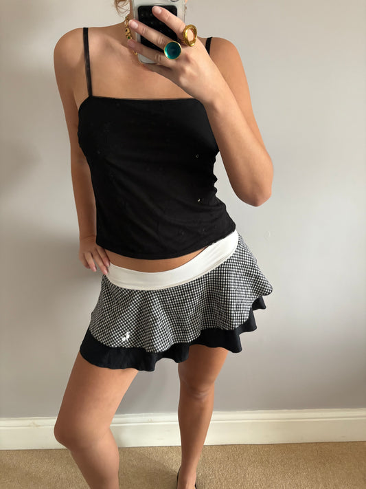 plaid mini skirt