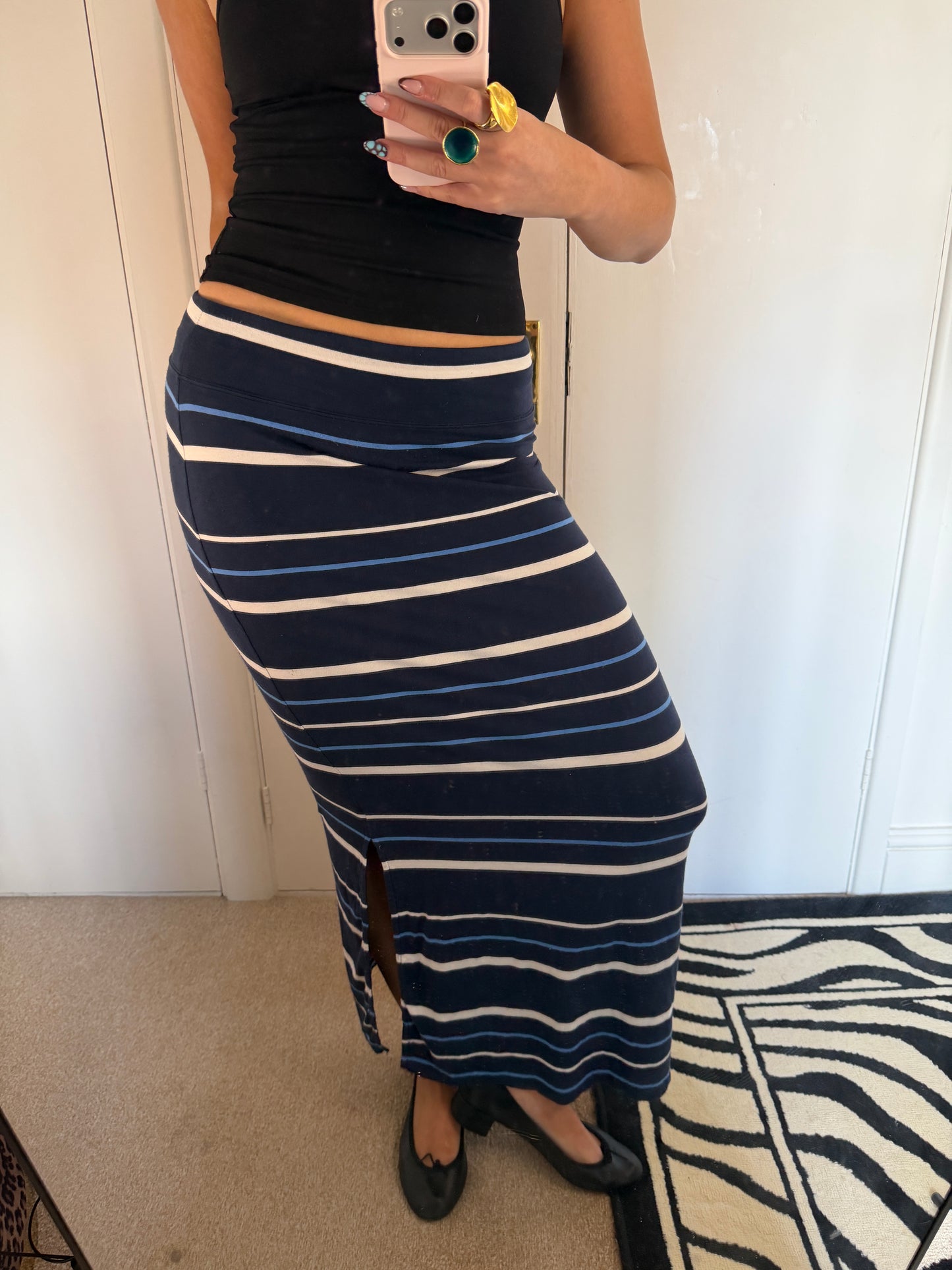 striped skirt