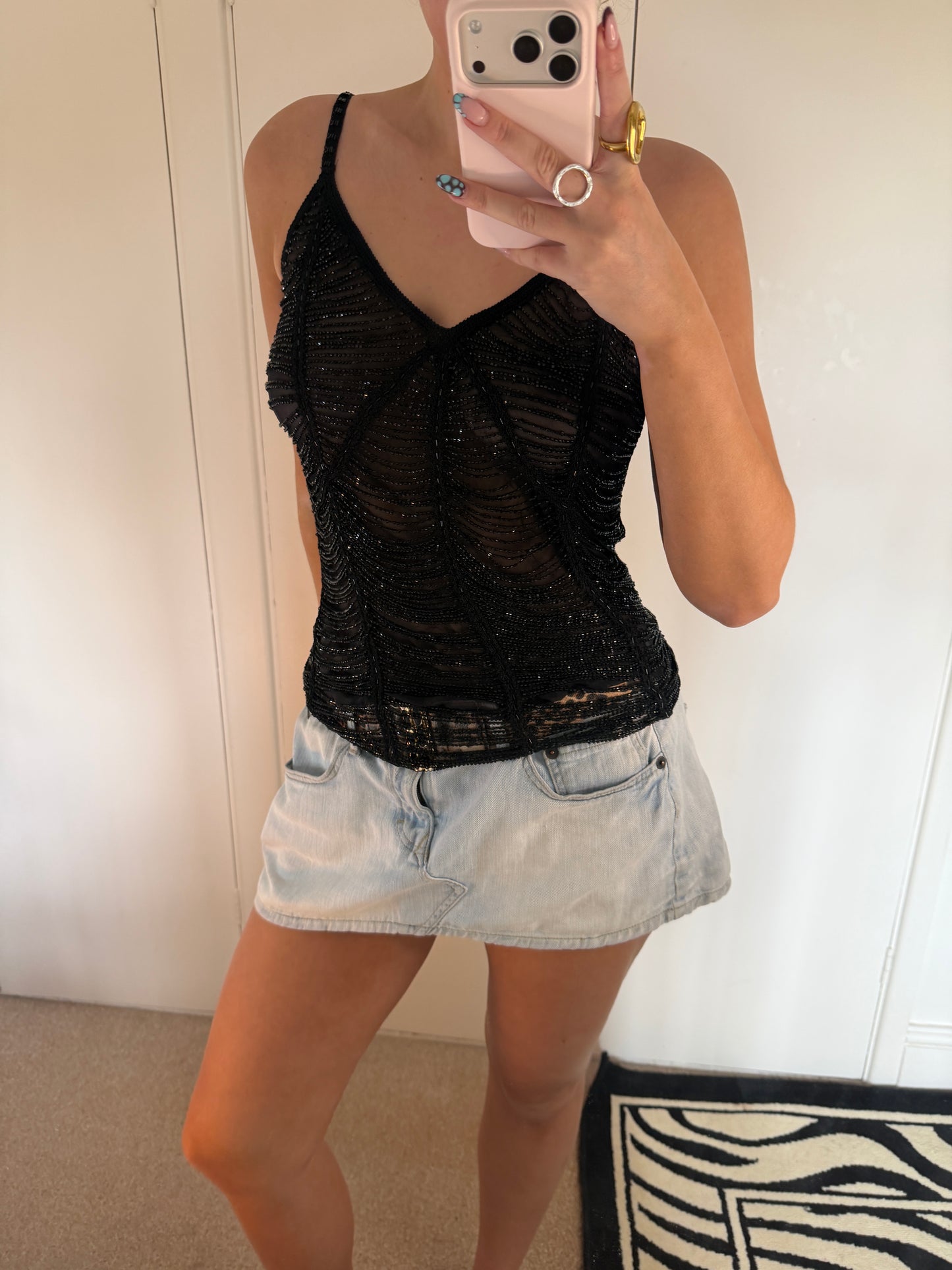 sequinned cami