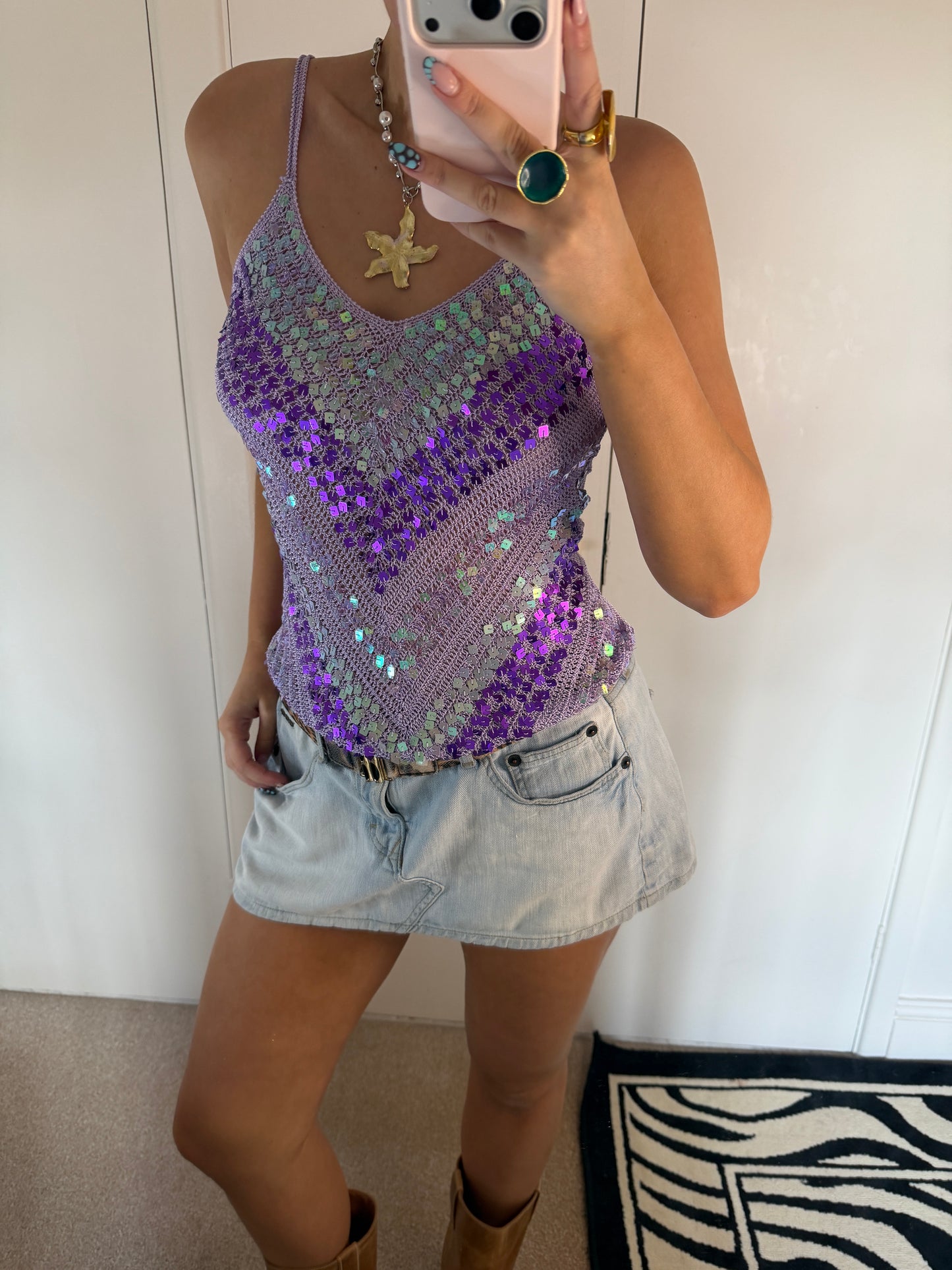 sequin cami