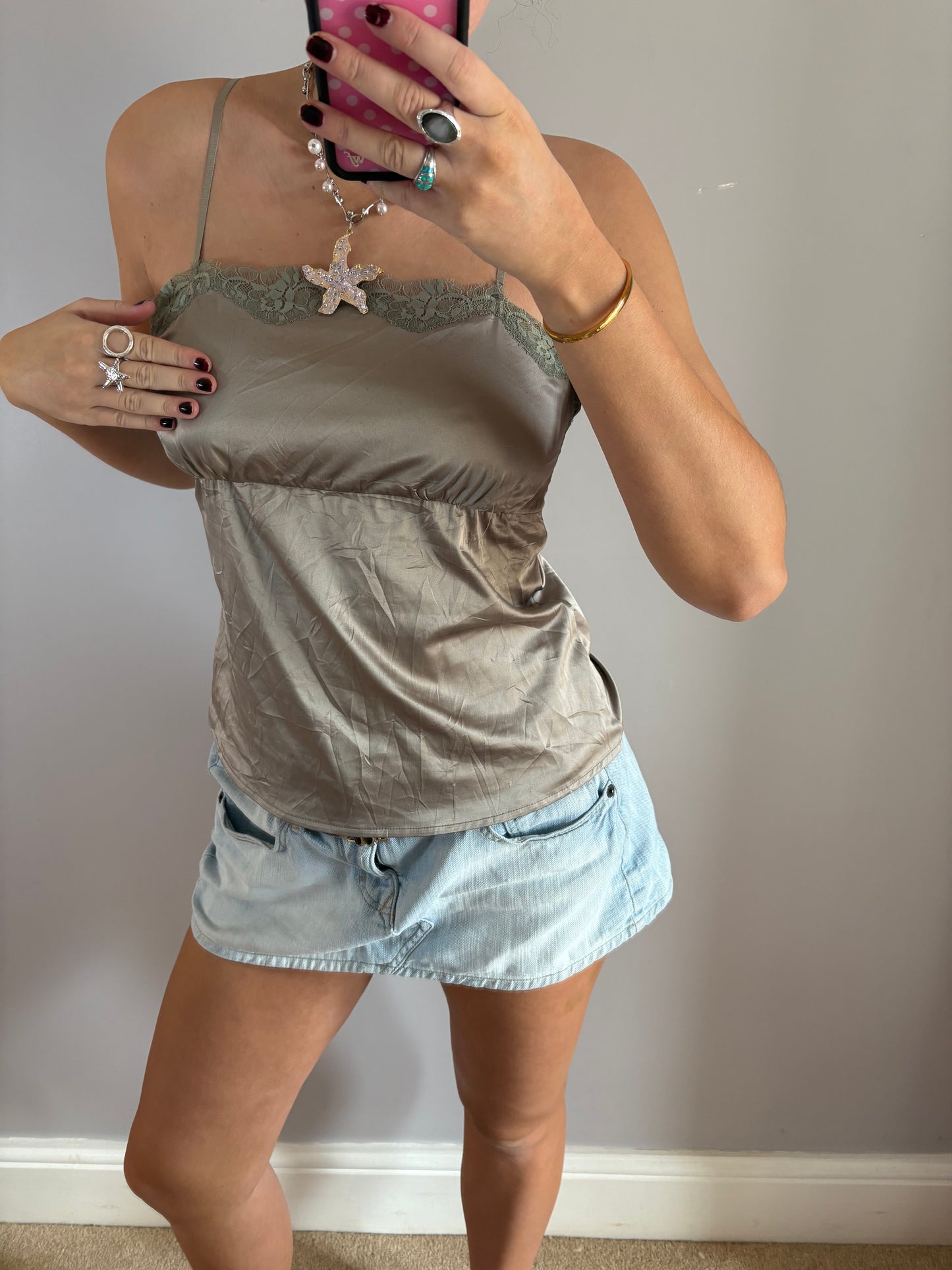 silver cami