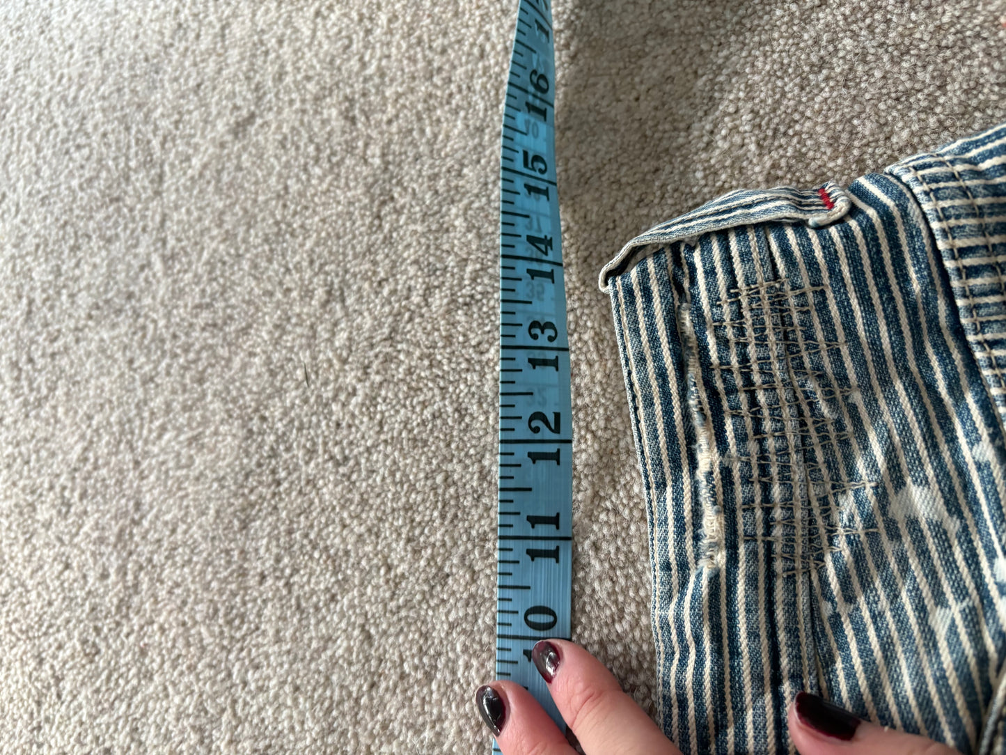 pinstriped mini skirt